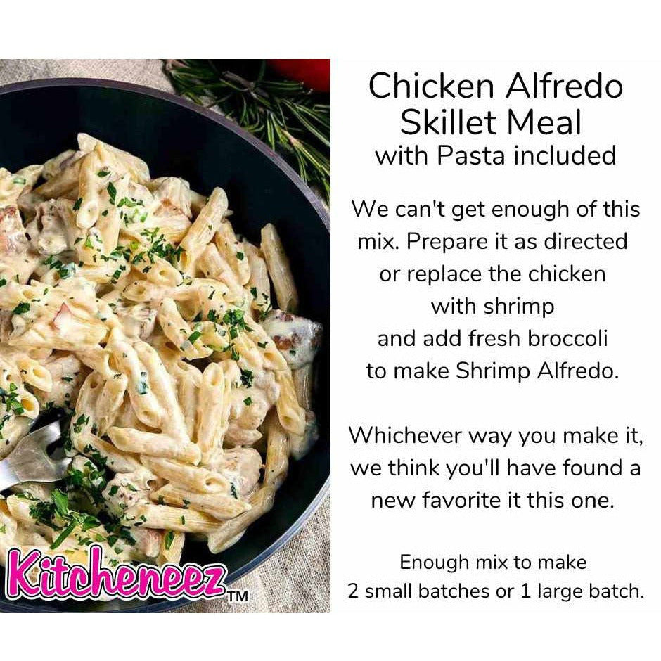 Chicken Alfredo Skillet Meal with pasta included - Kitcheneez Mixes & More!