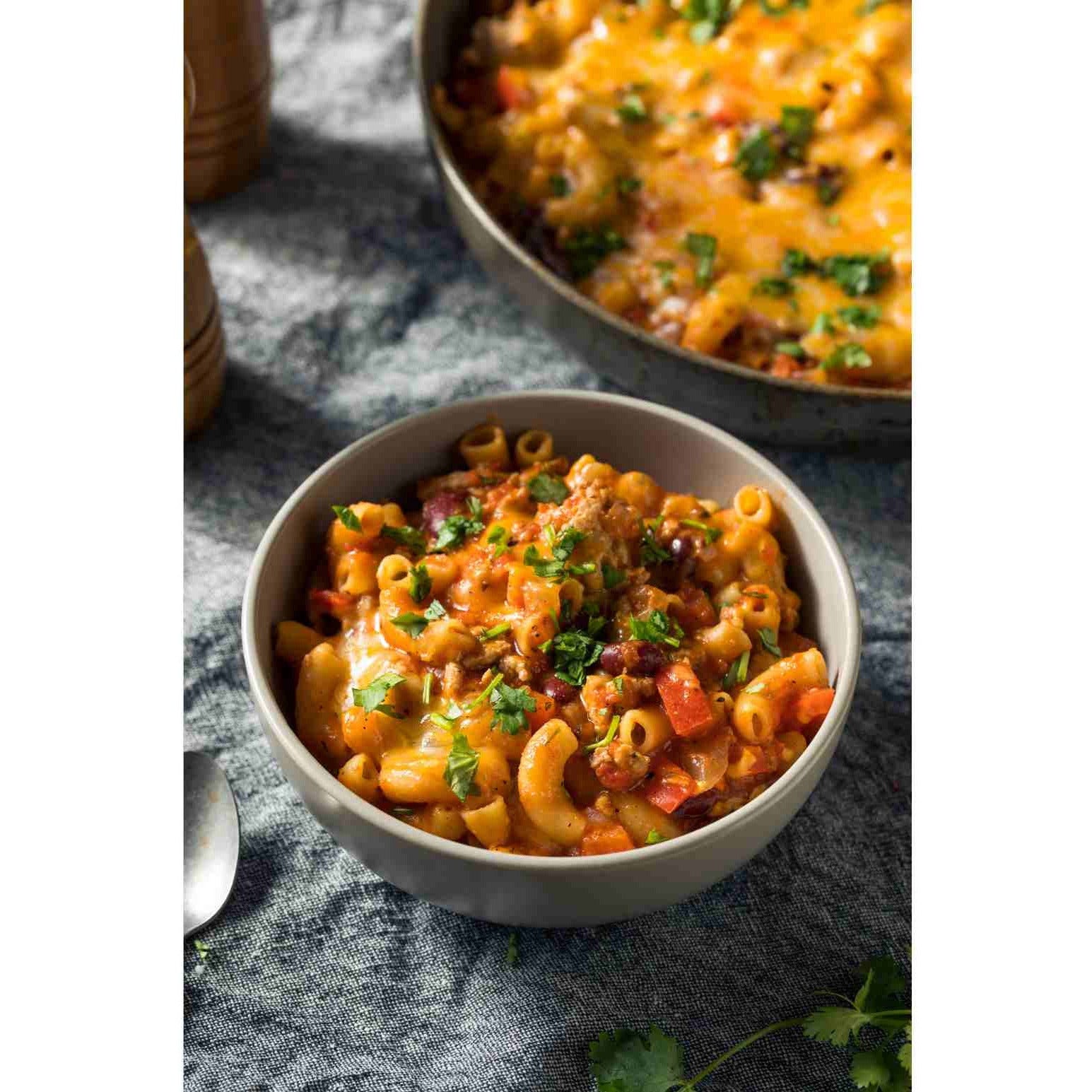 Chili Mac 'n Cheese One Pot Dish with pasta included - Kitcheneez Mixes & More!