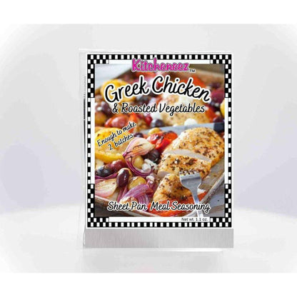 Greek Chicken with Roasted Vegetables Sheet Pan Meal Seasoning - Kitcheneez Mixes & More!