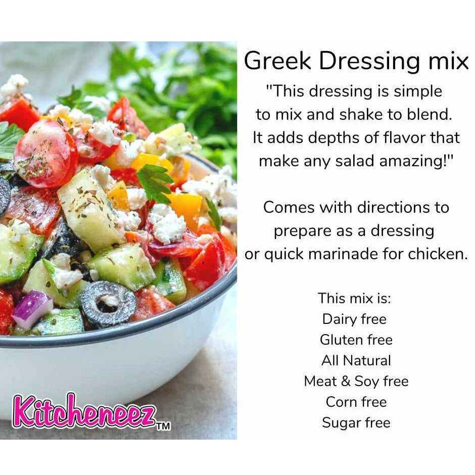 Greek Dressing mix - Kitcheneez Mixes & More!