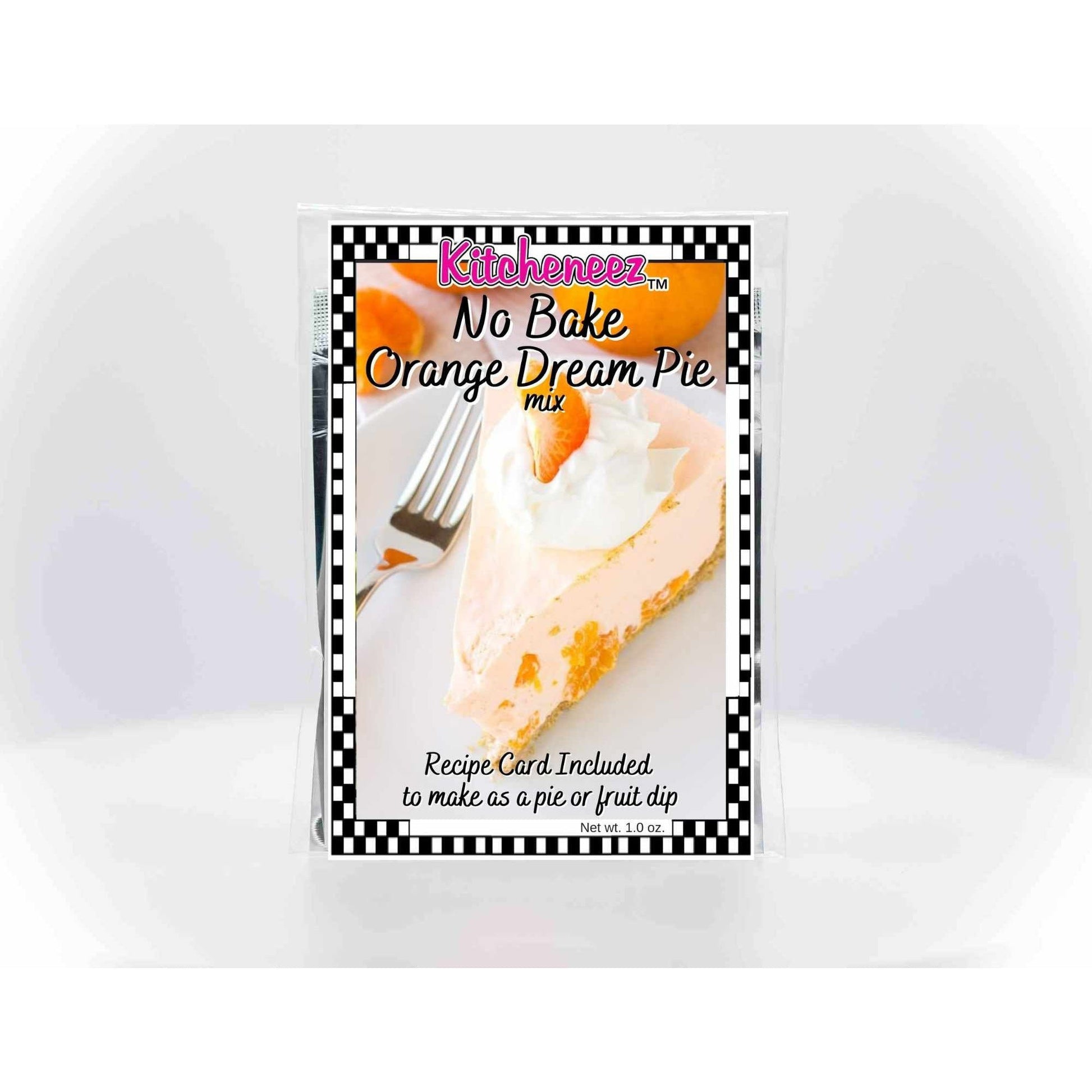 No Bake Orange Dream Pie with Quick Pie & Dip recipes included - Kitcheneez Mixes & More!