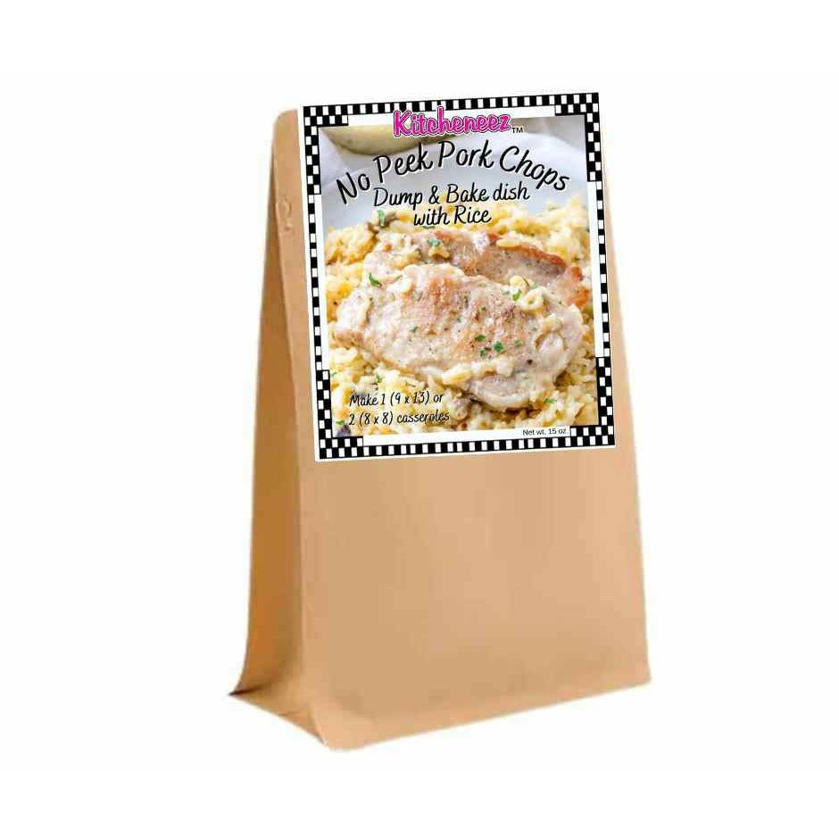 No Peek Pork Chops Dump 'n Bake Meal with rice included - Kitcheneez Mixes & More!