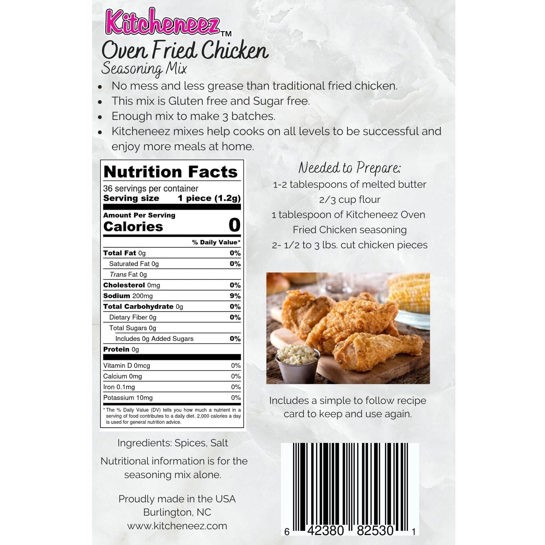 Oven Fried Chicken seasoning - Kitcheneez Mixes & More!