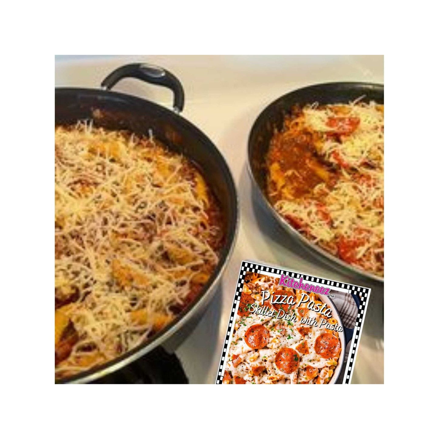 Pizza Pasta Skillet Meal with pasta included - Kitcheneez Mixes & More!