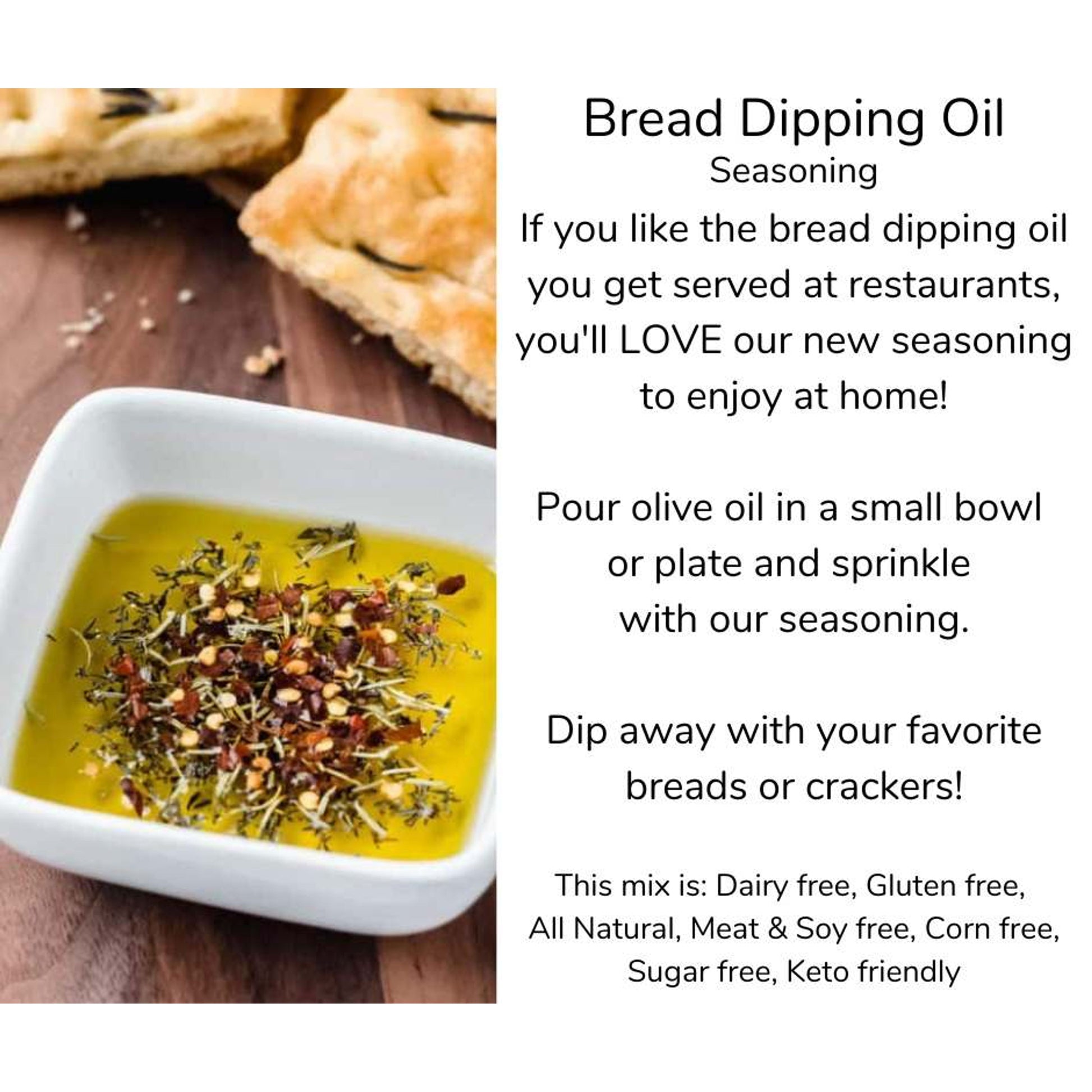 PRE-ORDER Bread Dipping Oil seasoning - Kitcheneez Mixes & More!