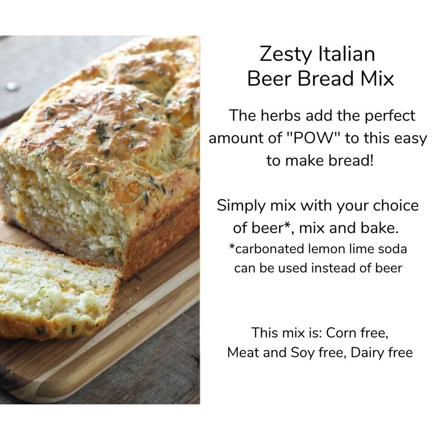 PRE-ORDER Zesty Italian Beer Bread Mix - Kitcheneez Mixes & More!