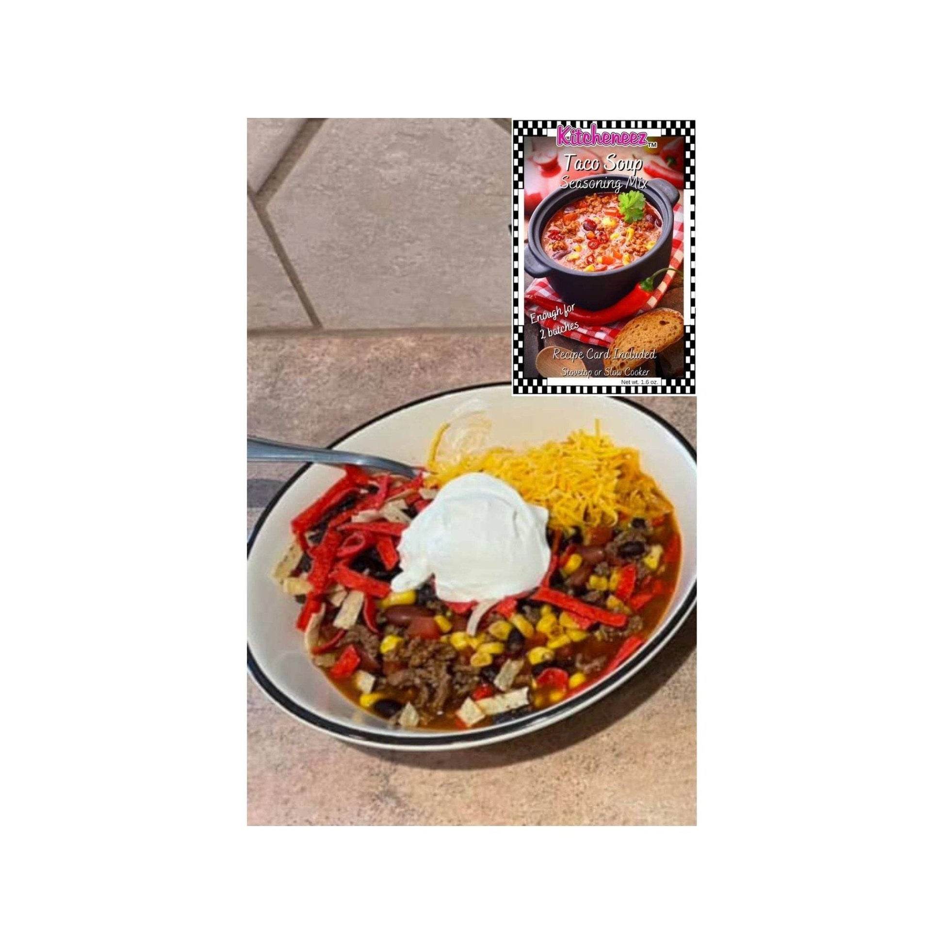 Kitcheneez Taco Soup seasoning mix - Customer photo